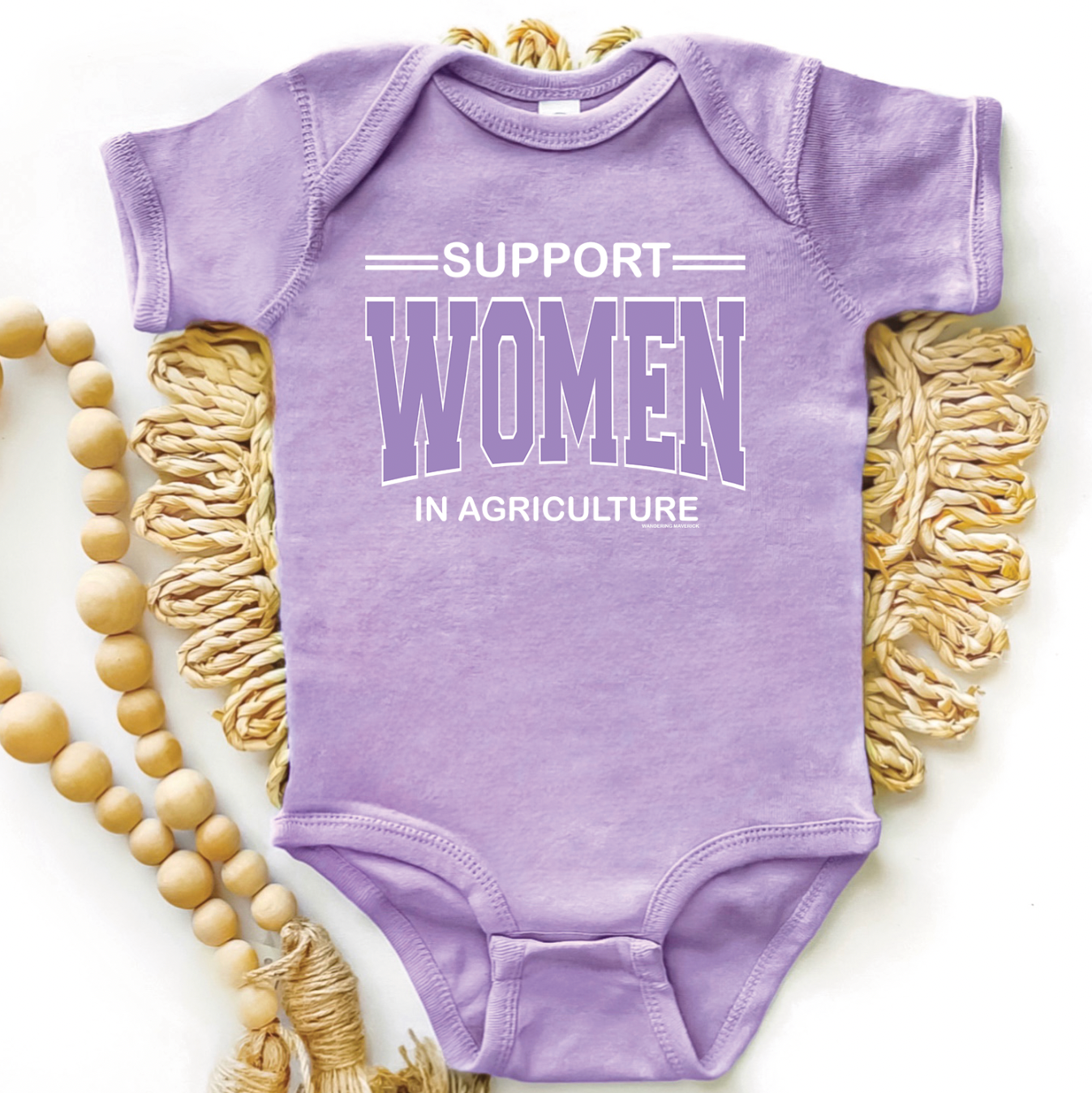 Support Women In Agriculture Purple Ink One Piece/T-Shirt (Newborn - Youth XL) - Multiple Colors!