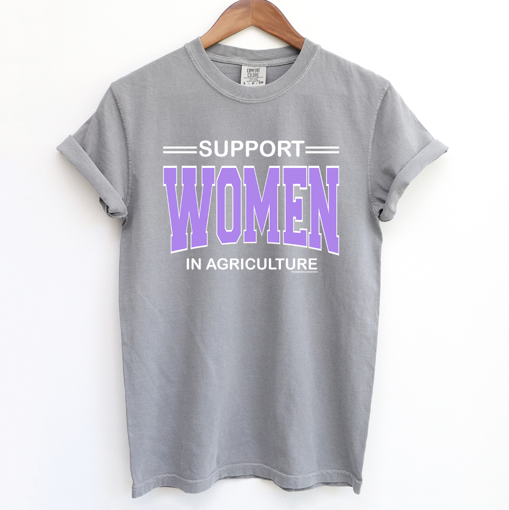 Support Women In Agriculture Purple Ink ComfortWash/ComfortColor T-Shirt (S-4XL) - Multiple Colors!