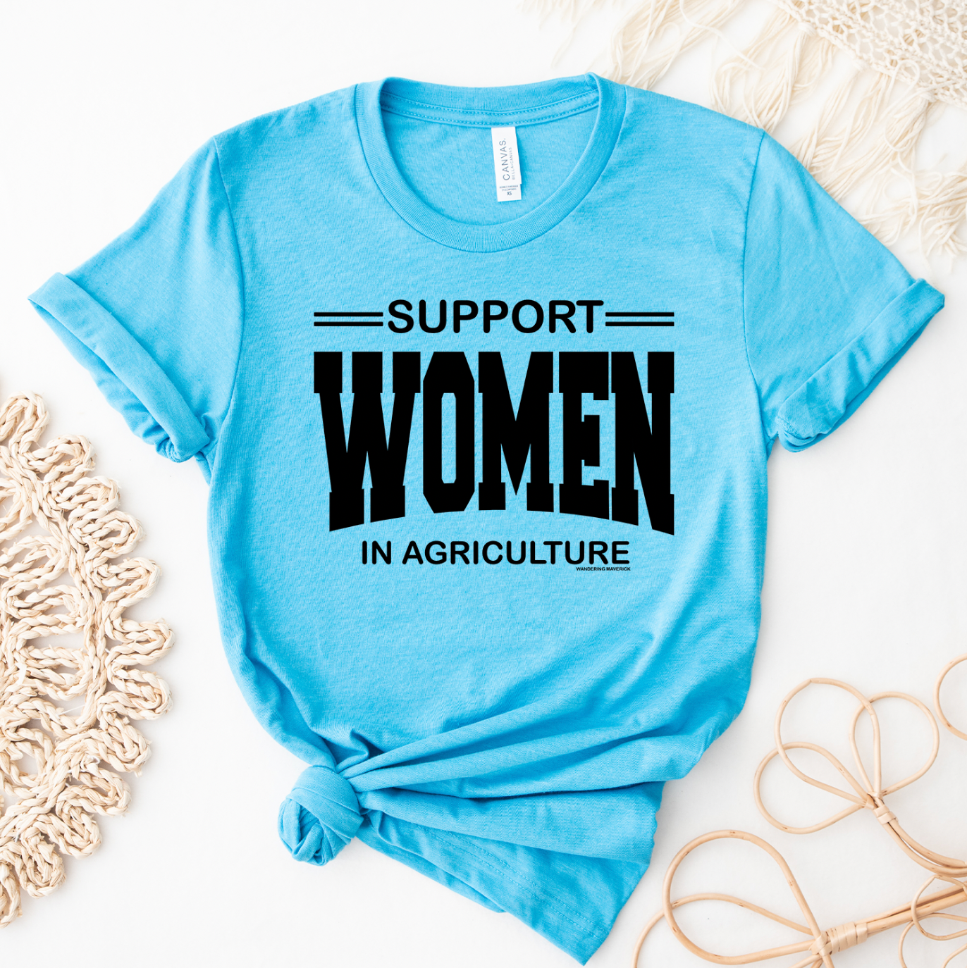 Support Women In Agriculture Black Ink T-Shirt (XS-4XL) - Multiple Colors!