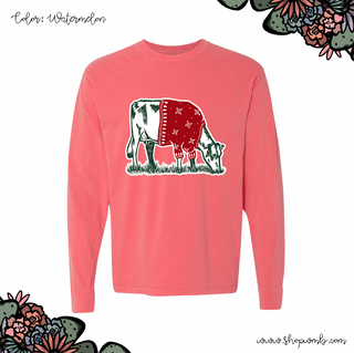 Christmas Sweater Dairy Cow LONG SLEEVE T-Shirt (S-3XL) - Multiple Colors!