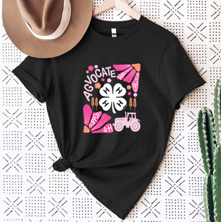 Support 4-H Floral Pink T-Shirt (XS-4XL) - Multiple Colors!