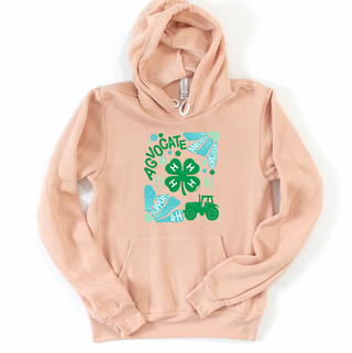 Support 4-H Floral Green Hoodie (S-3XL) Unisex - Multiple Colors!