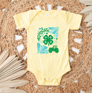 Support 4-H Floral Green One Piece/T-Shirt (Newborn - Youth XL) - Multiple Colors!