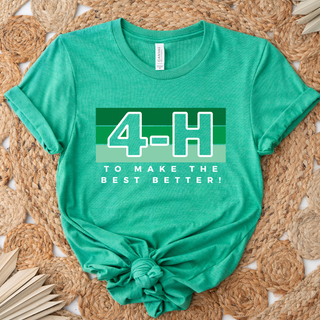 4-H Colorblock– Bella Canvas T-Shirt