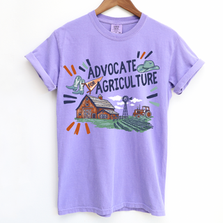Advocate for Agriculture Stripe– Comfort Colors T-Shirt