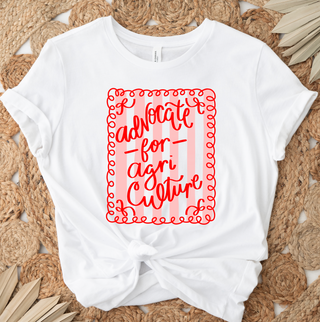 Advocate for Agriculture Stripes and Bows– Bella Canvas T-Shirt
