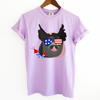 Red White and Blue Pig– Comfort Colors T-Shirt