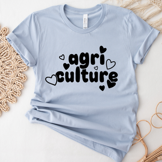 Agriculture Hearts Black– Bella Canvas T-Shirt