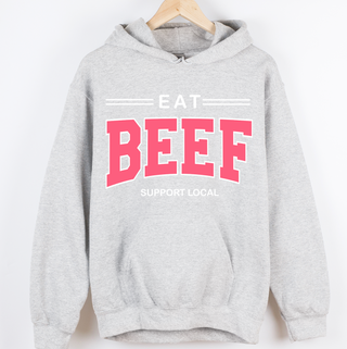 Eat Beef Support Local Pink– Hoodie