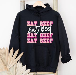 Pink Western Eat Beef Dolly– Hoodie