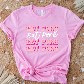 Pink Western Eat Pork Dolly– Bella Canvas T-Shirt