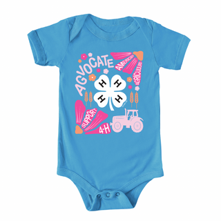 Support 4-H Floral Pink and Orange– Infant/Toddler/Youth