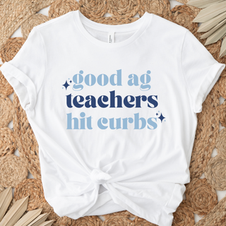 Good Ag Teachers Hit Curbs Blue– Bella Canvas T-Shirt