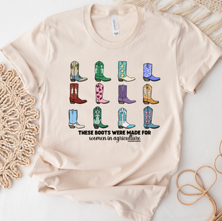 These Boots Were Made for Women In Agriculture– Bella Canvas T-Shirt