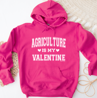 Agriculture Is My Valentine White Ink– Hoodie