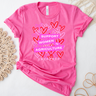 Hearts Support Women In AG- Bella Canvas T-Shirt