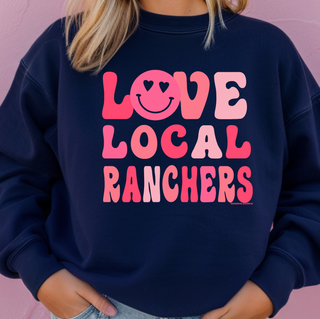 Love Local Ranchers Smiley– Crewneck