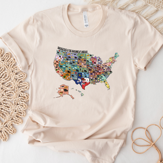 Agriculture Is the Backbone Map- Bella Canvas T-Shirt