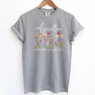 Agriculture Rooted In Tradition Flowers– Comfort Colors T-Shirt
