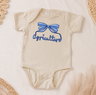 Agriculture Script Bow Blue– Infant/Toddler/Youth