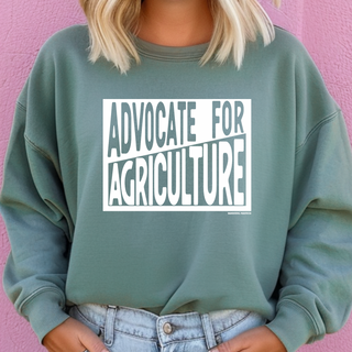 Block Advocate for Agriculture White– Crewneck