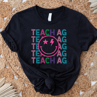 Teach AG Line Smile- Bella Canvas T-Shirt