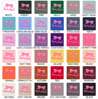 Hot Pink Agriculture Bow- Bella Canvas T-Shirt