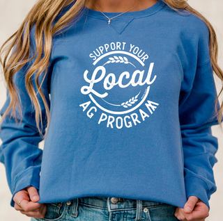 Support Your Local Ag Program White– Crewneck