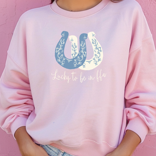 Lucky To Be In FFA Horseshoe– Crewneck