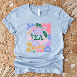 Spring Floral Sigma Alpha- Bella Canvas T-Shirt