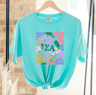 Spring Floral Sigma Alpha– Comfort Colors T-Shirt