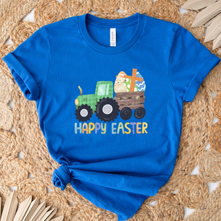 Happy Easter Tractor- Bella Canvas T-Shirt