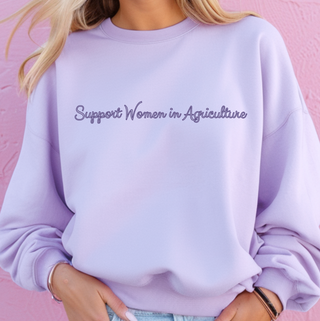 Support Women In Ag Ribbon– Crewneck