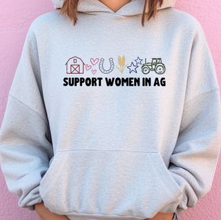 Support Women In Ag Symbol– Hoodie