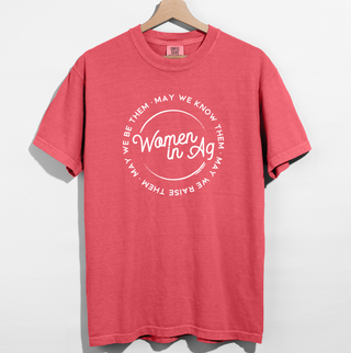 Women In Ag Circle White Ink– Comfort Colors T-Shirt