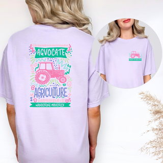 Agvocate Tractor Sketch– Comfort Colors T-Shirt - Front & Back