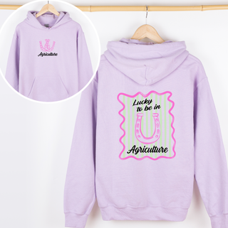 Lucky Agriculture Horseshoe– Hoodie - Front & Back!