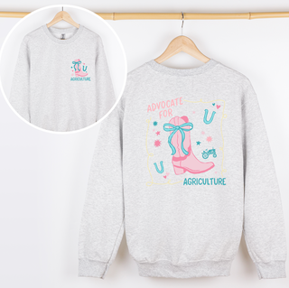 Boot Advocate for Agriculture– Crewneck - Front & Back!