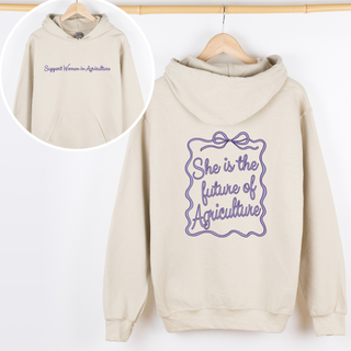 Ribbon She Is The Future of Agriculture– Hoodie - Front & Back!