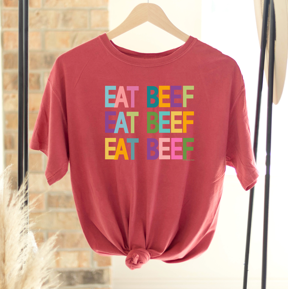 All The Colors Eat Beef ComfortWash/ComfortColor T-Shirt (S-4XL) - Multiple Colors!