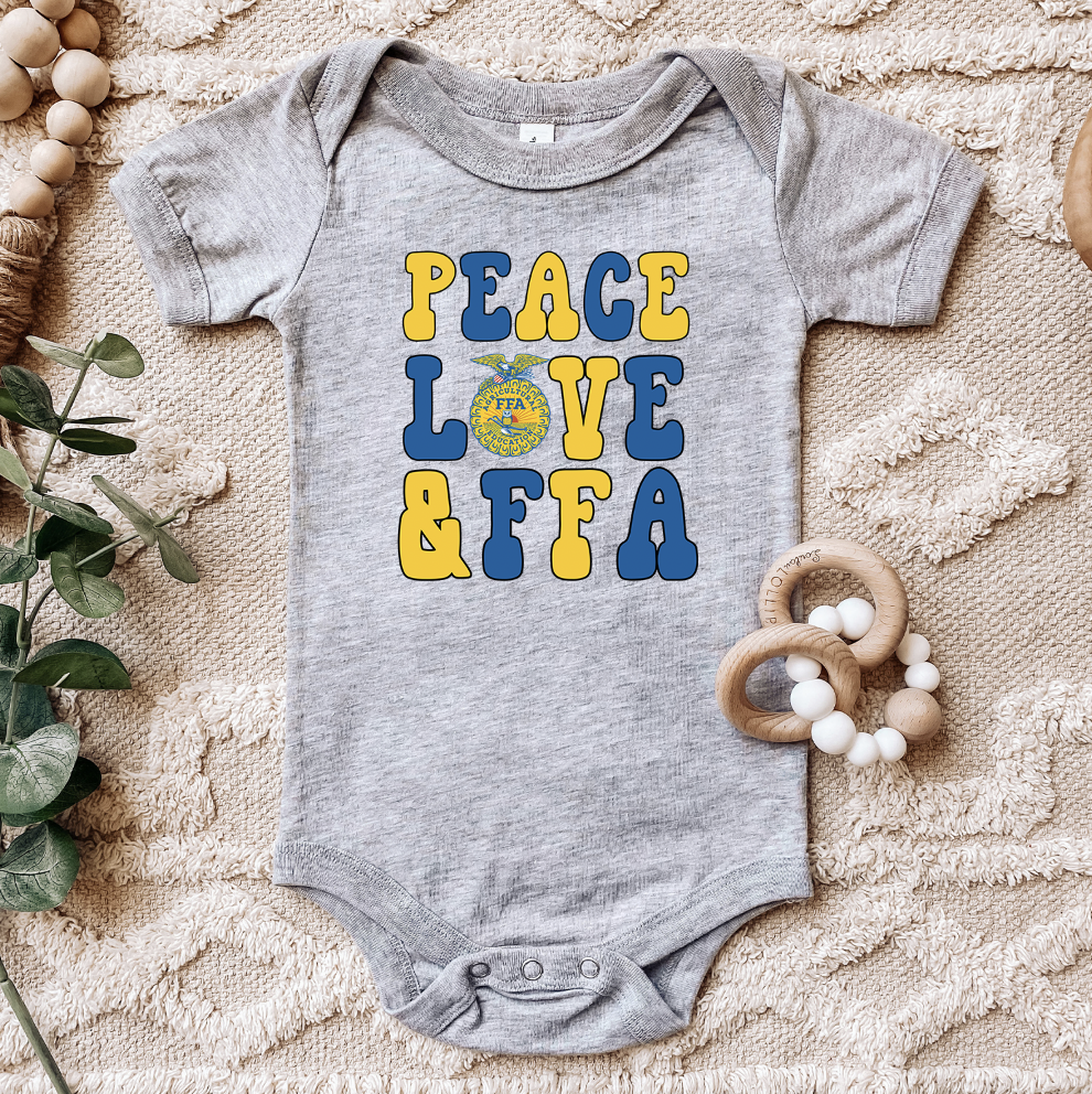 Peace Love FFA One Piece/T-Shirt (Newborn - Youth XL) - Multiple Colors!