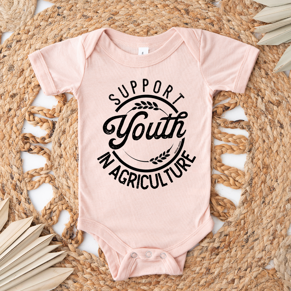 Support Youth In Agriculture One Piece/T-Shirt (Newborn - Youth XL) - Multiple Colors!