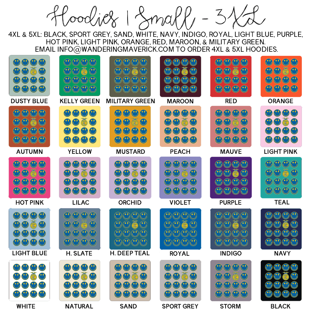 FFA Emblem Smile Group Hoodie (S-3XL) Unisex - Multiple Colors!