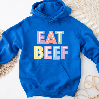 Pastel Lines Eat Beef Hoodie (S-3XL) Unisex - Multiple Colors!