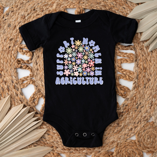 Spring Floral Support Women in Agriculture One Piece/T-Shirt (Newborn - Youth XL) - Multiple Colors!