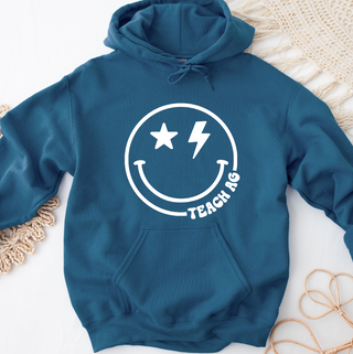 Smile Teach Ag White Ink Hoodie (S-3XL) Unisex - Multiple Colors!