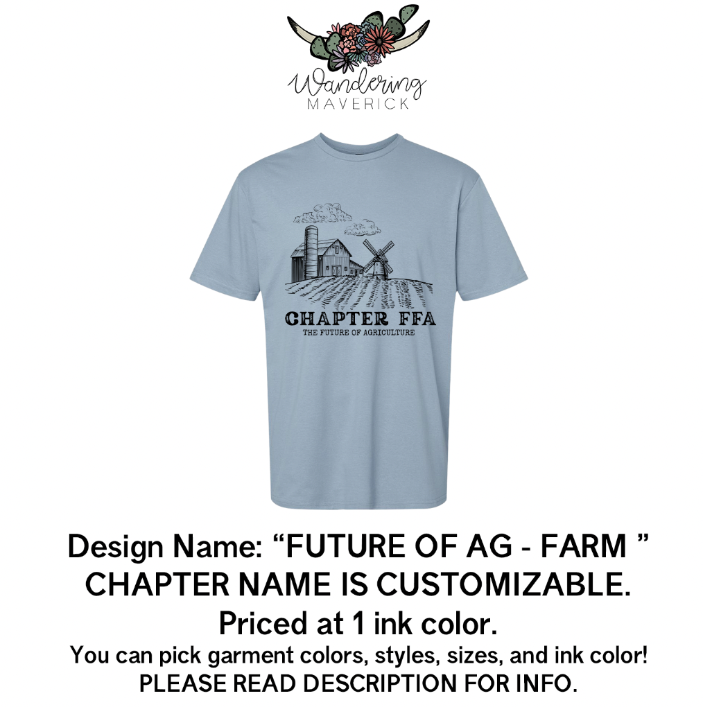 Future Of Agriculture Farm - F F A Chapter Designs - BULK ORDER - READ DESCRIPTION - NOT FOR RETAIL