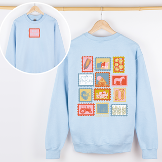 AGRICULTURE STAMPS CREWNECK - Front & Back
