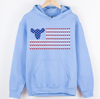 cattle patriotic flag  – Hoodie
