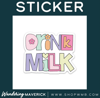 Pastel Drink Milk- Vinyl Sticker